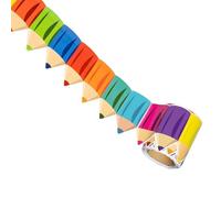 Colorido patrón de lápiz fronterizo revestimiento adhesivo de pared tablero de anuncios frontera frontera 25 9 pies para aulas notas pizarra pizarra PVC pegatinas de pared