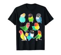 Colorido patrón de pájaro de pájaro Garabato Camiseta