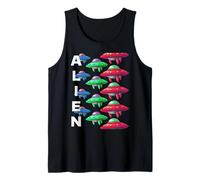 Colorido patrón OVNI Diseño Alien 3i Atlas Camiseta sin Mangas