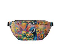 Colorido pavo real, riñonera ajustable para entrenamiento al aire libre, senderismo, regalos para hombres y mujeres, multicolor, Talla única, Mochila de senderismo