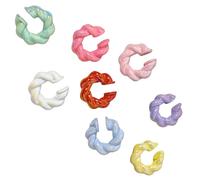 Colorido pendiente de clip de oreja de moda, sin perforación, diseño de flor, adecuado para mujeres jóvenes que buscan versatilidad de moda, no perforar aretes de resina, One Size, como se describe