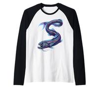 Colorido Pez Dragón Abstracto Océano Obra De Arte CRI Camiseta Manga Raglan