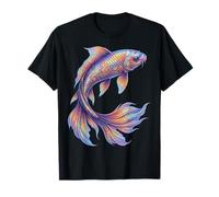 Colorido Pez Koi Animal Acuático Arte Abstracto Camiseta
