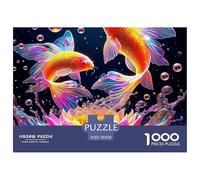 Colorido Pez Koi Puzzle de 1000 Piezas Papel para Adultos Escena Submarina Fantasía Juego de Puzzle Familia Relajante Regalo 70x50cm/1000pcs