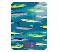 Colorido pez océano azul impermeable mini báscula de viaje 5.0 kg/0 510.3 g 5kg/5g (Scenario) gramo escala de peso con 4 unidades para pérdida de peso báscula para personas