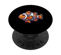 Colorido Pez Payaso Abstracto Océano Obra De Arte Criatura PopSockets PopGrip Adhesivo