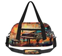 Colorido Piano - Bolsa de lona para niños, niñas, adolescentes, diseño de música abstracta, bolsa deportiva para gimnasio, viajes, gimnasia, baile, ballet, multicolor