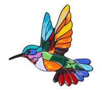 Colorido pin de colibrí, elegante accesorio de broche de pájaro, joyería de moda de 2.17 x 1.97 pulgadas con construcción de aleación de zinc, acento elegante de atuendo, broche con diseño elegante