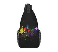 Colorido Pintura Sling Bag Senderismo Mochila Crossbody Hombro Mochila Travel Chest Pack para Hombres Mujeres