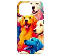 Colorido Pop Art Retrievers Perro Amante Golden Retriever Carcasa para iPhone 16 Pro