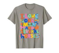 Colorido Quirky I Love One Man and Varios Caballos Lindo Camiseta