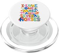 Colorido Quirky I Love One Man and Varios Caballos Lindo PopSockets PopGrip para MagSafe
