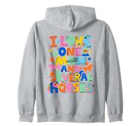 Colorido Quirky I Love One Man and Varios Caballos Lindo Sudadera con Capucha