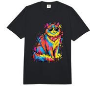 Colorido Ragdoll Cat Graffiti Art Cool Gafas de Sol Diseño Comfort Colors Adult Heavyweight T-Shirt