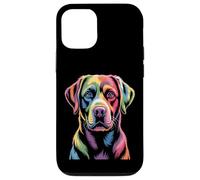 Colorido Rainbow Pop Art Labrador Retriever Carcasa para iPhone 12/12 Pro