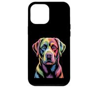Colorido Rainbow Pop Art Labrador Retriever Carcasa para iPhone 12 Pro Max