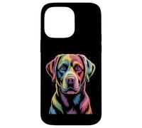 Colorido Rainbow Pop Art Labrador Retriever Carcasa para iPhone 14 Pro Max