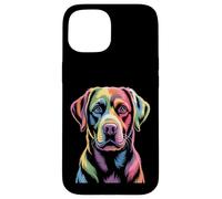 Colorido Rainbow Pop Art Labrador Retriever Carcasa para iPhone 15