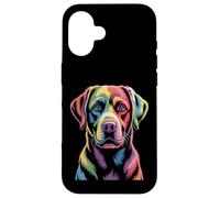 Colorido Rainbow Pop Art Labrador Retriever Carcasa para iPhone 16