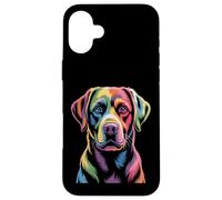 Colorido Rainbow Pop Art Labrador Retriever Carcasa para iPhone 16 Plus
