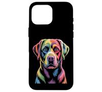Colorido Rainbow Pop Art Labrador Retriever Carcasa para iPhone 16 Pro Max