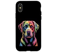 Colorido Rainbow Pop Art Labrador Retriever Carcasa para iPhone X/XS