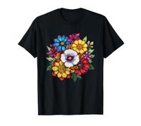 Colorido Ramo de Flores de jardín para Primavera Camiseta