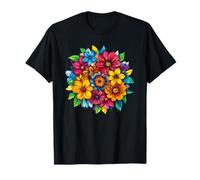 Colorido Ramo de Flores de Primavera Brillante Mezcla Floral Camiseta