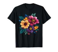 Colorido Ramo de Flores Silvestres Boho botánico Camiseta