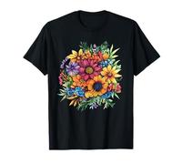 Colorido Ramo de Flores Silvestres botánico Floral Camiseta