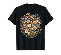 Colorido Ramo de Flores Silvestres floración botánica de Verano Camiseta