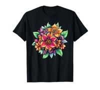 Colorido Ramo de Lirios Tropicales floración Floral botánica Camiseta