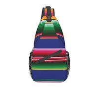 Colorido Rayas mexicanas Colorido Rayas mexicanas Crossbody Bag Sling Bag Mochila de Viaje multipropósito para Hombres y Mujeres