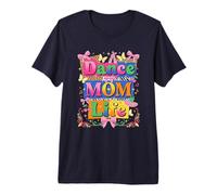 Colorido Retro Danza Mamá Vida Coqueta Estética Camiseta Premium