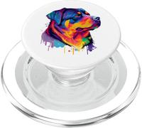 Colorido Rottweiler Dog Mom Dad Acuarela Pop Art Tie Dye PopSockets PopGrip para MagSafe