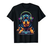 Colorido Rottweiler Video Game Gamer Dog Zoo Design Camiseta