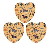 Colorido salvaje oeste para hombre, caballo, cactus, 3 unidades, ambientadores de coche colgantes, aromas de larga duración, ambientadores automáticos, tabletas de aromaterapia, espejo retrovisor,