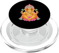 Colorido Señor Ganesha Arte Hindú Espiritual Elefante Dios PopSockets PopGrip para MagSafe