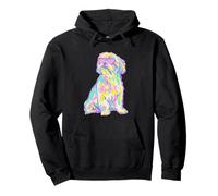 Colorido Shih Tzu con Gafas de Sol de corazón Coastal Summer Vibes Sudadera con Capucha