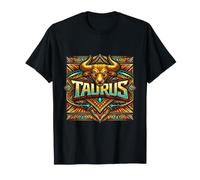 Colorido Signo del horóscopo de la astrología de Tauro Tribal del Zodiaco Camiseta