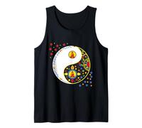 Colorido símbolo de Caracteres para Tao-Yin y Yang con Buda Camiseta sin Mangas