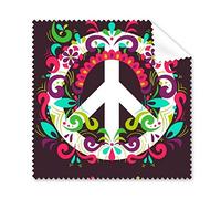 Colorido símbolo de la paz flor de desarme nuclear antiguerra diseño simple ilustración patrón gafas paño de limpieza de la gamuza del teléfono limpiador de pantalla 5 piezas