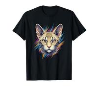 Colorido Sphynx Cat Head Vibrante Retrato Felino Camiseta