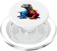 Colorido Splash Art Komodo Dragon Komodo Island Monitor PopSockets PopGrip para MagSafe