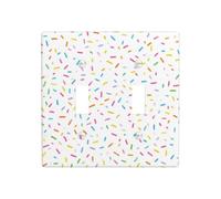 Colorido Sprinkles On A White Double Gang Toggle Light Cover Wall Plate Switch Decor Standard Size - 11,4 x 11,4 cm