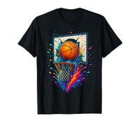 Colorido Tablero de Baloncesto Slam Dunk Splash Hoop Camiseta