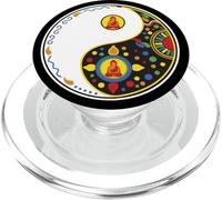Colorido Taiji Yoga Qi Gong Tao Signo Símbolo Yin Yang Buddha PopSockets PopGrip para MagSafe