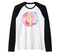 Colorido Teens& Women I Know I Play Like A Girl Basketball Camiseta Manga Raglan