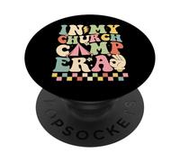 Colorido tema retro de camping de iglesia PopSockets PopGrip Adhesivo
