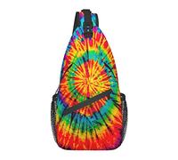 Colorido Tie Dye Sling Mochila Crossbody Chest Bag Daypack Mochilas de Hombro Bolsa de Gimnasio para Senderismo Viajes Casual Walking